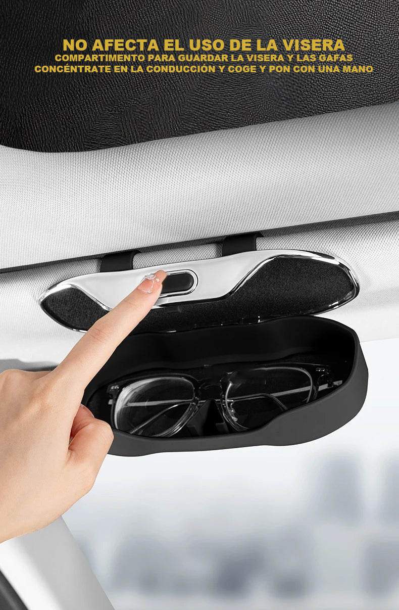 Estuche de Gafas para Visera de Coche – Premium ABS con Interior Acolchado