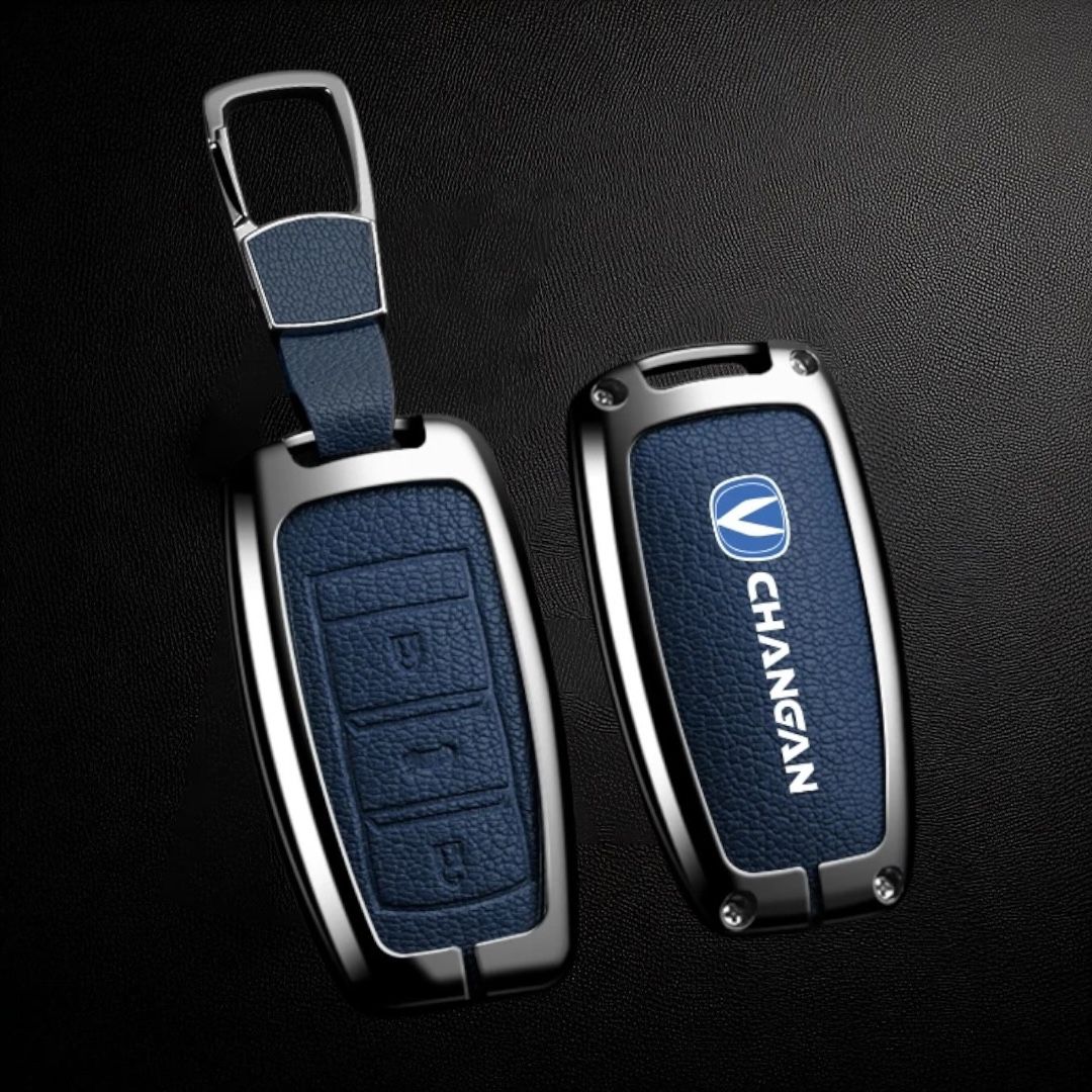 Funda de Llave de Coche de Aleación de Zinc y Cuero – Compatible con Changan UNIT, UNIK, CS35PLUS, CS55 PLUS, CS75 PLUS, Oshan X7, X5