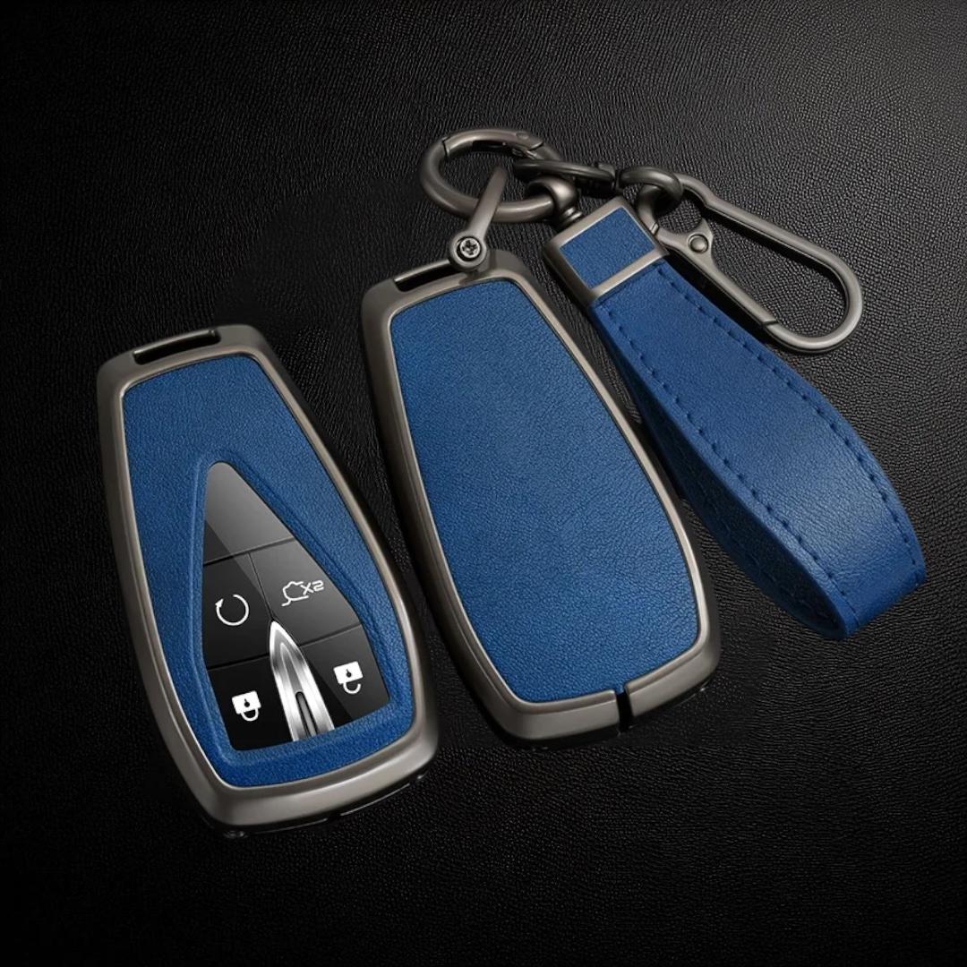 Funda de Llave de Coche de Aleación de Zinc y Cuero – Compatible con Changan UNIT, UNIK, CS35PLUS, CS55 PLUS, CS75 PLUS, Oshan X7, X5